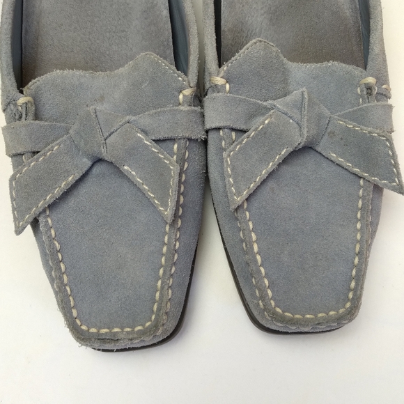 Aerosoles Marine Bio Light Blue Suede Slide Mule Shoes 7.5B - Picture 4 of 15